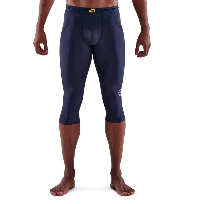 Medias térmicas 3/4 SKINS para hombre serie 3 talla grande azul marino ropa deportiva ocasiones