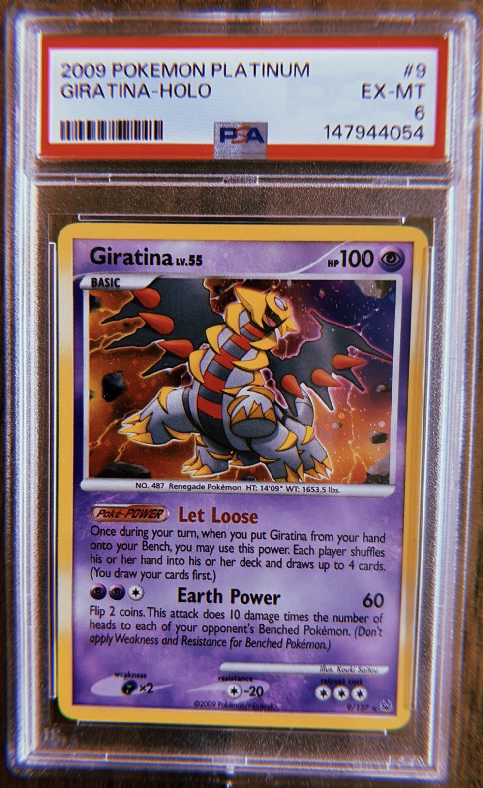 Pokemon Giratina TCG LV.55 9/127 Reverse Holo Platinum 2009