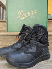 DANNER INSTINCT TACTICAL SIDE-ZIP 8" BLACK 400G INSULATED BOOTS 25332 - Mens 9.5