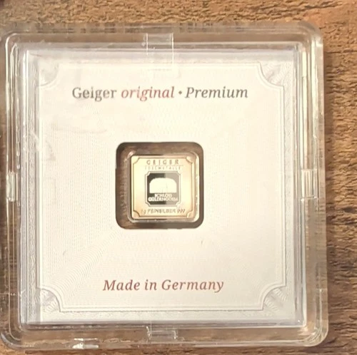 Toned Geiger Edelmetalle 1g Silver Bar 999 Schloss Güldengossa AG