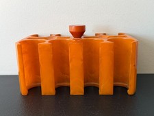 Vintage Catalin Bakelite Marbleized Butterscotch Poker Chip Caddy - (785 Grams)