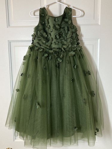 Azazie Lana Olive Flower Girl Size 5