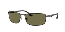 Ray-Ban RB 3498 black green 002/9A Sunglasses S61 T135