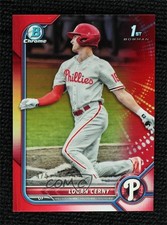 2022 Bowman Chrome Prospects Red Refractor 4/5 Logan Cerny #BCP-120 10q4