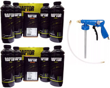 2x UPOL Raptor NERO resistente rivestimento in uretene rivestimento letto camion - rimorchi - barche