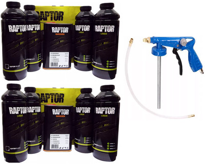 2x UPOL Raptor SCHWARZ robuste Urethenbeschichtung LKW Bett Liner - Anhänger - Boote