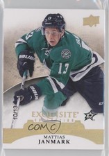 2015-16 Upper Deck Ice Exquisite Rookies Gold Spectrum 10/13 Mattias Janmark 2u9