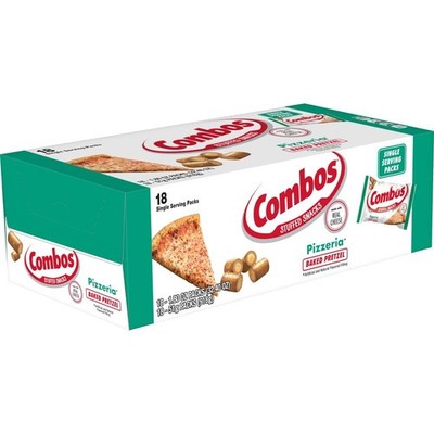 COMBOS Pizzeria Snacks - Pizza and Pretzels 1.8 Ounce (Pack of 18), No Color