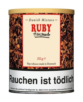 Danish Mixture Ruby Hausmarke Pfeifentabak  Dose á 200 gr. zu 29,80