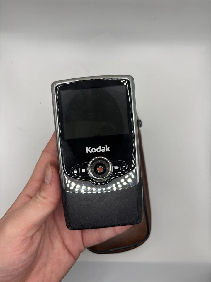 Kodak Zi6 Pocket Video Camcorder Camera HD Black  With Leather Case - Image 2 of 4
