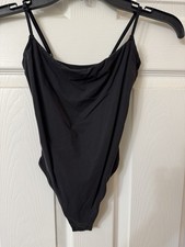 Skims SzXS Bodysuit Black Button Thong Adjustable Strap
