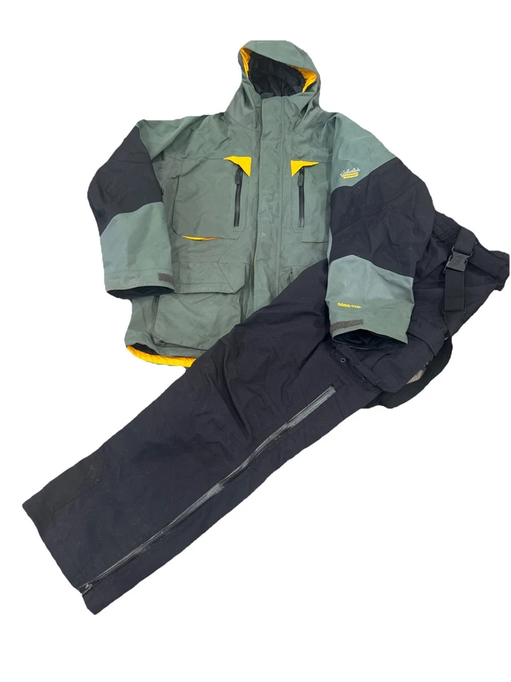 Cabelas Guidewear Extreme Wet Weather Gear Trägerhose & Jacke mit Kapuze Goretex