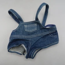 Build A Bear Dark Blue Bib Bibs Overalls Denim Jean Shorts Classic Teddy Clothes