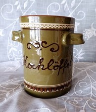 Tontopf, Töpferware, Handarbeit, für Kochlöffel, ähnlich Bunzlauer, Neuwertig