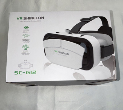 VR SHINECON SC-G12 Smartphone VR Headset 4.7-7in Phones IPD Adj White/Black