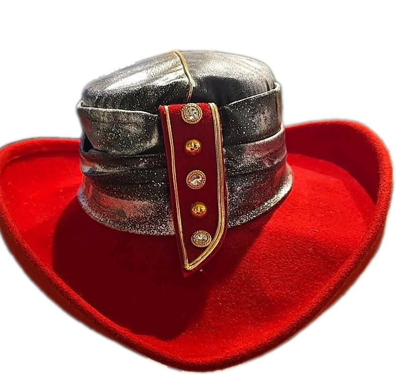 Designer’s  100% Wool Hat Sonni San Francisco Sonni San Francisco Red 100% Wool Felt Hat USA Made  main image 4