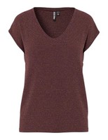 T-Shirt Damen Pieces Pcbillo Glitzer GrößE M Schwarz Baumwolle