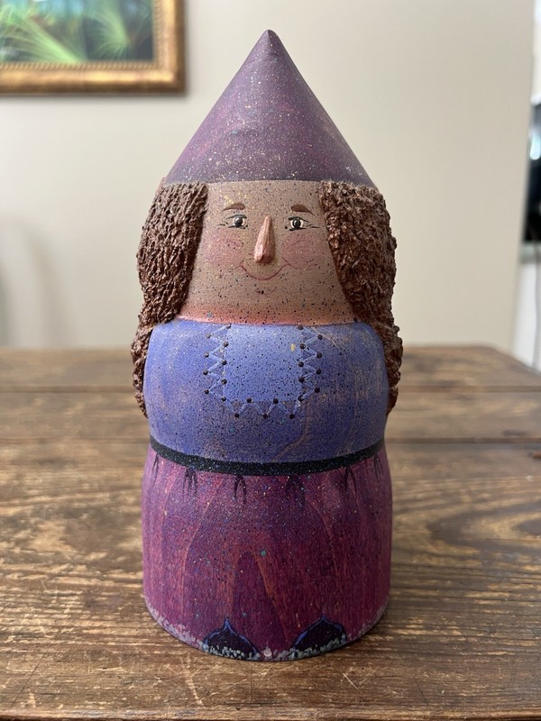 Timber Tunes Hand Painted Musical Fairy Folk Art Wood Block Decor
