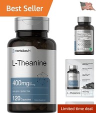 L-Theanine 400 Mg, Extra Strength Supplement, Made in USA, , 120 Capsules