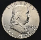 1963-D Franklin Half Dollar Gem BU - Outstanding Luster - 90% Silver