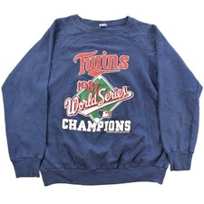 Vintage 1987 Minnesota Twins World Series Champion MLB Crewneck Sweatshirt Men's
