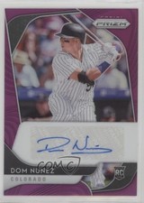 2020 Panini Prizm Rookie Auto Purple Prizm 35/50 Dom Nunez #RA-DN Auto 12gr