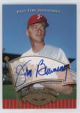2005 Upper Deck Past Time Pennants Signatures Gold Jim Bunning #JB Auto HOF h1f