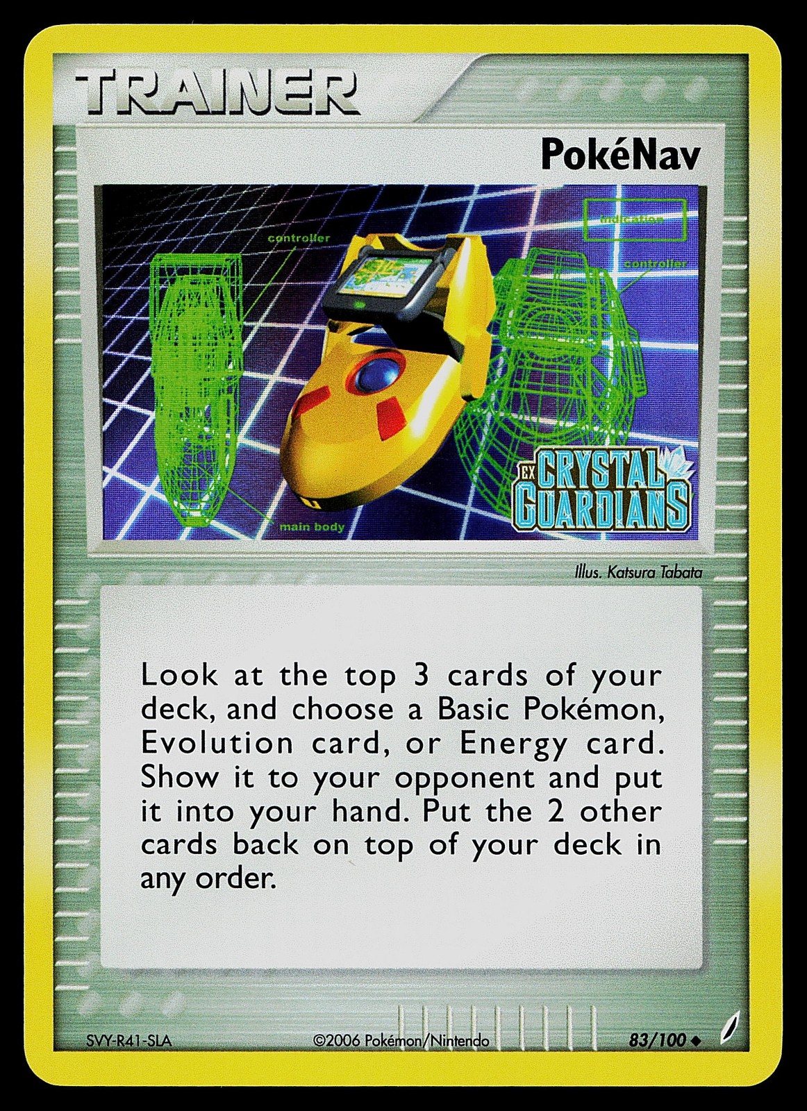 Pokemon Card - Pokenav Crystal Guardians 83/100 Uncommon Reverse Holo Stamped