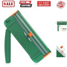Green A4 Paper Cutter 12 Inch Titanium Straight Paper Trimmer with Side Ruler...