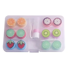 Healifty Contact Lens Case Cute Fruit Contacts Colored Lenses Case Container ...