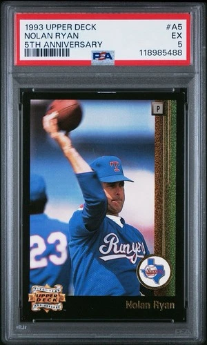 1993 Upper Deck 5th Anniversary  #A5 Nolan Ryan HOF PSA 5 EX Texas Rangers