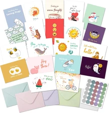 - Thinking of You Cards with Envelopes, 20 Unique Design, Large 5”X7”, Thinking