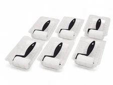 3 in. x 1/4 in nap Tiny Trim Shed Resistant White Woven Mini Paint Roller Kit -