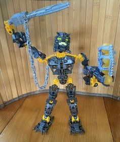 LEGO Bionicle Toa Inika Lot (8732 & 8730) - 100%, WORKING LIGHTS, Manuals