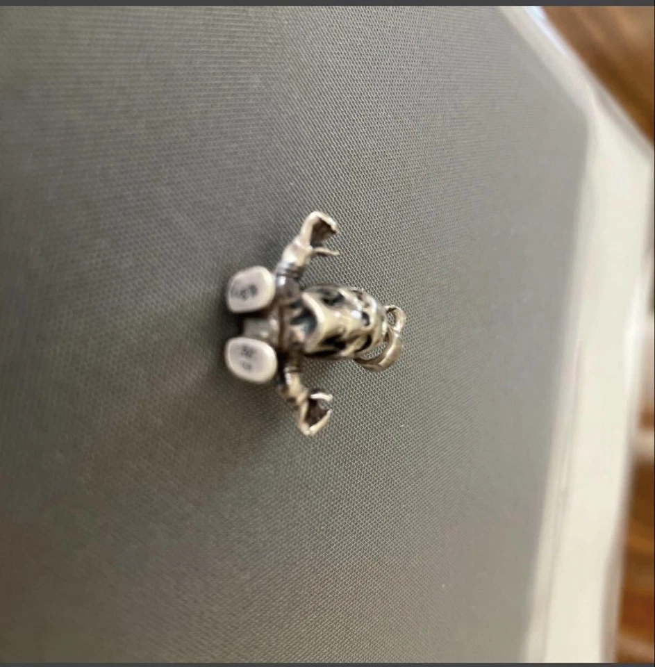 Corazones cromados Foti Harris Teeter dije de plata pavé de diamantes usado de Japón Foto 2 de 4