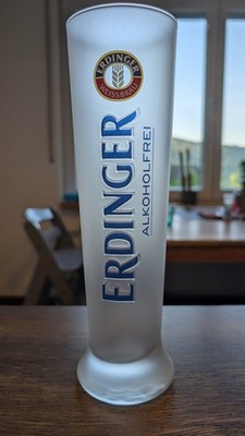 Erdinger Weizenglas Weißbier Glas Relief 0,5 Liter, Milchglas
