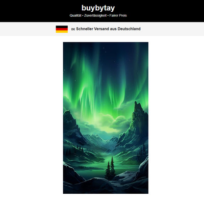 Diamond Painting Set 5D XXL Aurora 40x70 cm mit Zubehör für Dekoration