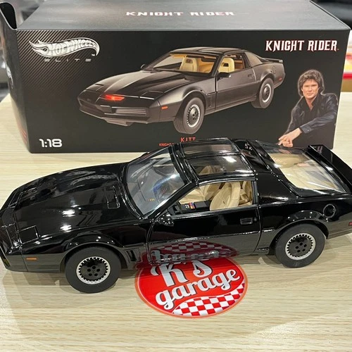 Hot Wheels Elite 1/18 KNIGHT RIDER K.I.T.T. black flash diecast metal X5469