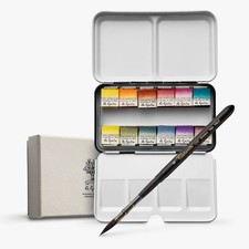 A. Gallo Handmade Watercolour Paint Signature 1 Set Metal Tin 12 Half Pans