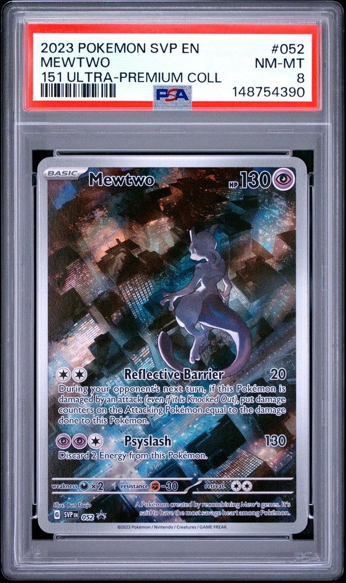 Mewtwo Pokémon TCG Professional Sports Authenticator (PSA) Grade 8