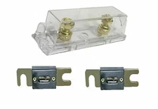 IMC Audio ANL Fuse Holder with (2) 200 Amp Gold Wafer Fuse Fits 0/2/4/6/8 Gauge 