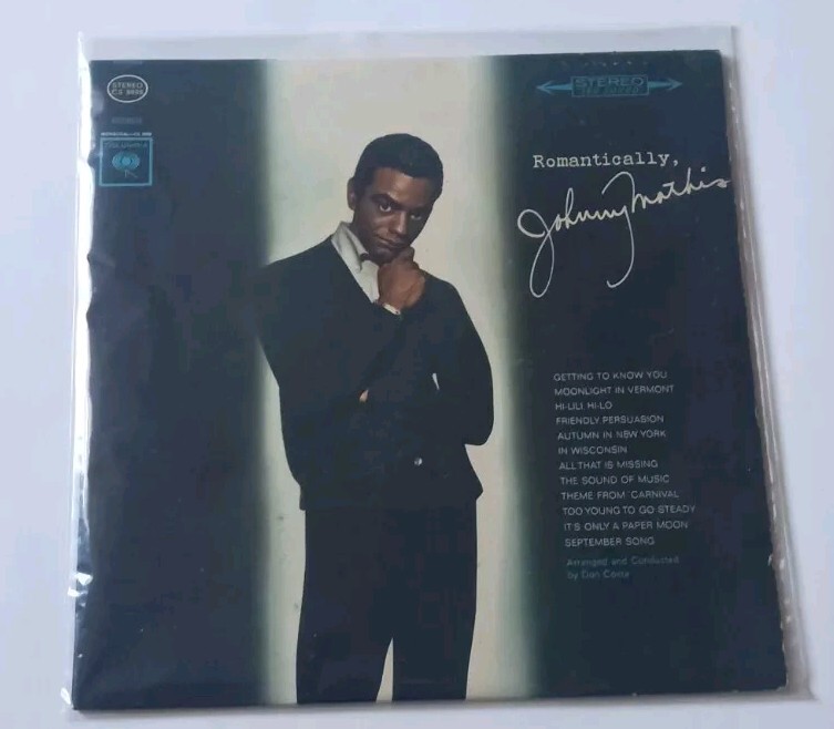 Johnny Mathis Romantically CS8898 Columbia LP Album CL 2098 1956