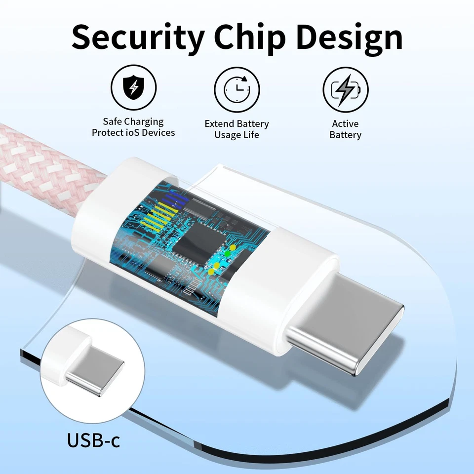 For iPhone 15 Pro Max 15 USB-C to USB-C Cable Fast Charger Type C Charging Cord - Image 4 of 4