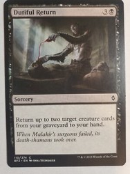 Dutiful Return #110 Battle for Zendikar BFZ Common Sorcery MTG