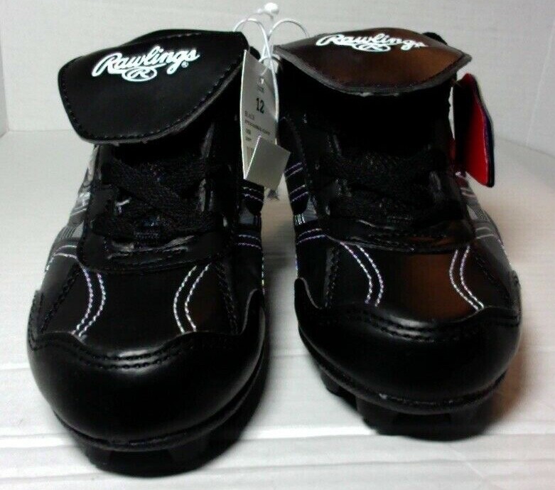 Crampons De Baseball Homme Rawlings Rookie – Noir/blanc, Taille 12 (neufs)