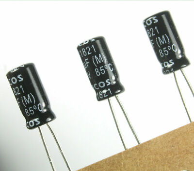 25pcs Epcos Siemens Radial Aluminum Electrolytic Capacitors 1uF 100V 85C 20%