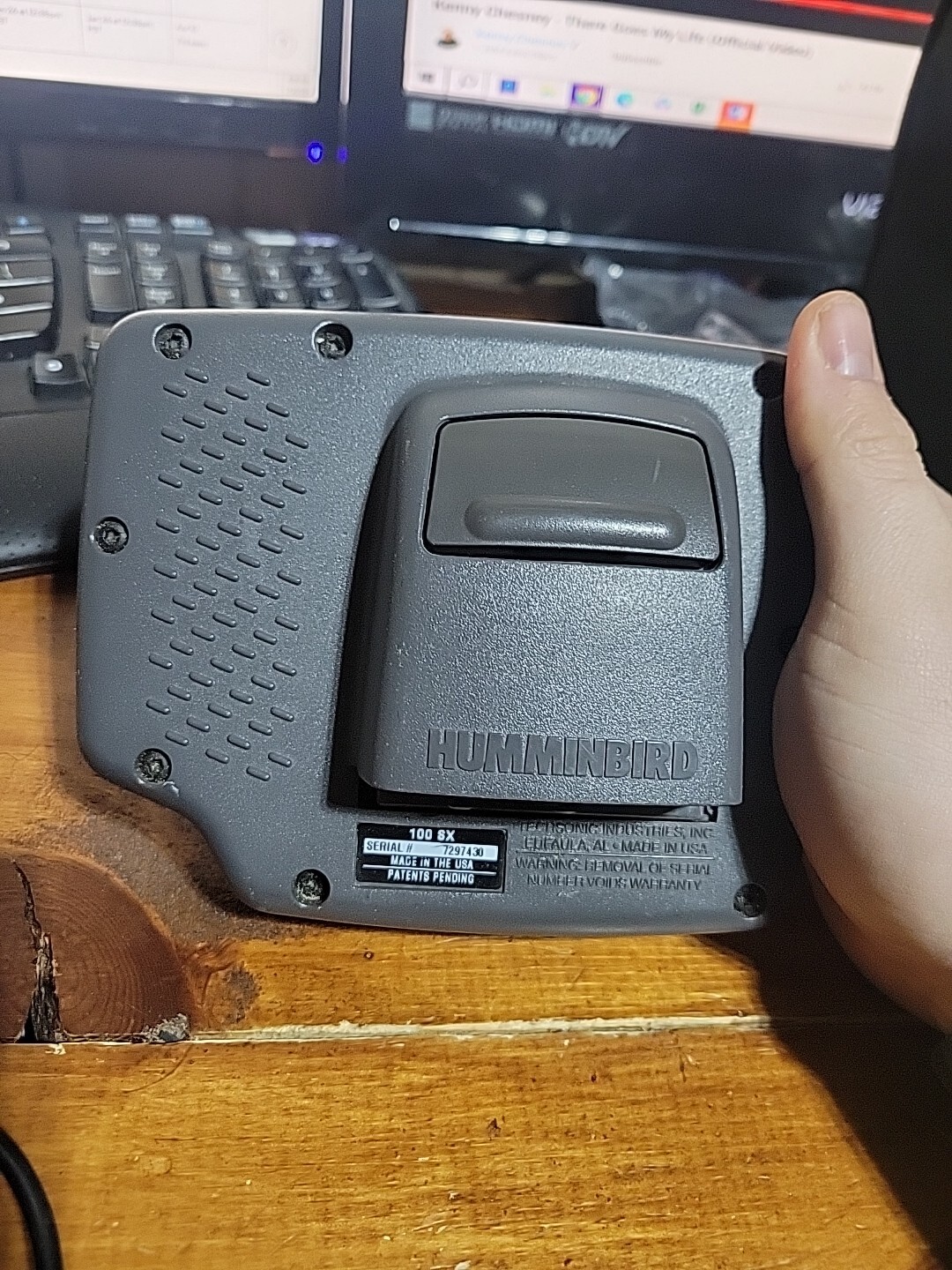 Hummingbird 100SX Head Unit and Transducer USED Depth Fish Finder eBay