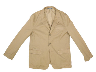 Federico Federici Couture Mens Tan 3 Button Notch Lapel Blazer Sport Coat 54