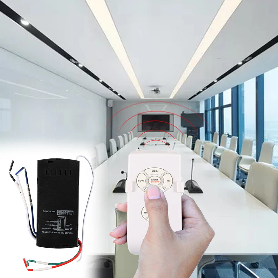 Universal Wireless Remote Control and Receiver Kits for Ceiling Fan Lamp Home - Image 2 of 4