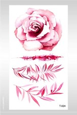 temporary tribal tattoos rose flower leaf temporary tattoo